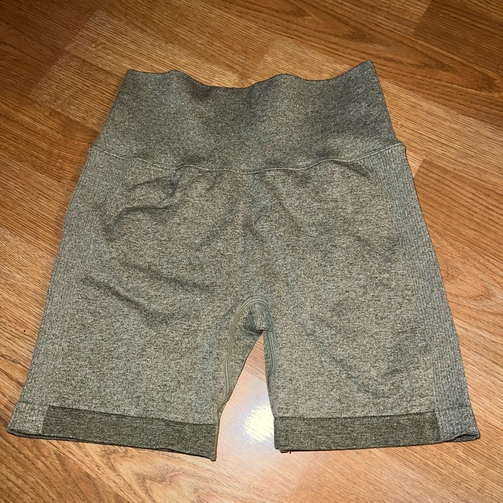 Green biker shorts